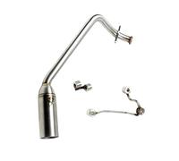 HPZPRPCEW For PCX 125 PCX 150 PCX125 2018 2019 Motorcycle Exhaust System Modified Front Connection Mid Link Pipe 51mm Modified Accessories(Silver)
