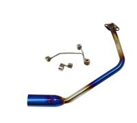 HPZPRPCEW For PCX 125 PCX 150 PCX125 2018 2019 Motorcycle Exhaust System Modified Front Connection Mid Link Pipe 51mm Modified Accessories(Blue)