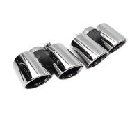 HPZPRPCEW For Porsche 911 For Carrera 911.1 911.2 2011 2012 2013 2014 2015 Exhaust Pipe Upgrade Stainless Steel Black Quad Muffler Tip Nozzle(Silver)