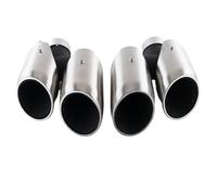 HPZPRPCEW For Porsche For Macan 2014 2015 2016 2017 Upgrades GTS Tailpipe Tip Nozzles Stainless Steel Exhaust Heads Mufflers Exhaust Pipe(Matte Silver)