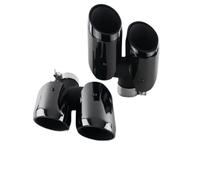 HPZPRPCEW For Porsche For Macan 2018 2019 2020 2021 2022 2023 2024 Upgrades GTS Tailpipe Tip Nozzles Stainless Steel Exhaust Heads Mufflers Exhaust Pipe(BLACK)