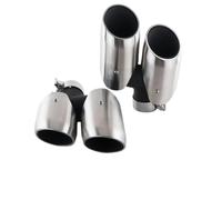 HPZPRPCEW For Porsche For Macan 2018 2019 2020 2021 2022 2023 2024 Upgrades GTS Tailpipe Tip Nozzles Stainless Steel Exhaust Heads Mufflers Exhaust Pipe(Matte Silver)