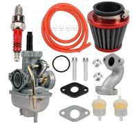HPZPRPCEW For PZ20 Motorcycle Carburetor With Air Fuel Filter Spark Plug Intake Manifold For 50 70 90 110 125CC 4 Stroke ATV UTV Motocross(Style B)
