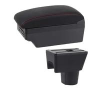 HPZPRPCEW For R&enault For Duster For Dacia I 2010-2019 Armrest Box Central Store Content Captur Armrest Box(E1 Red Line)