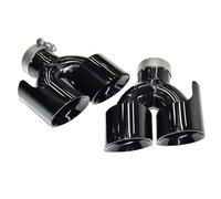 HPZPRPCEW For Range Rover Sport 2014 2015 2016 2017 Exhaust Upgrade SVR Round Mouth Black Quad Out 101mm Stainless Steel Muffler Tip Nozzle(BLACK)