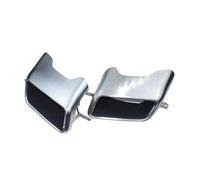 HPZPRPCEW For Range Rover Sport 3.0T 2018 2019 2020 2021 2022 Car Square Mouth Black Muffler Tailpipe Nozzle Tip Stainless Steel Accesories(Silver)