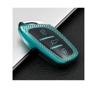 HPZPRPCEW For Roewe RX3 RX8 ERX5 RX5 I6 I5 Carbon Fiber Key Cover Case Keyring Shell KeyChain Holder(Green)