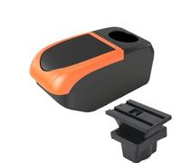 HPZPRPCEW For S&koda For Octavia Armrest Box For S&koda For Yeti Mk2 A5 Car Armrest Box Car Accessories Interior Parts(B2 Orange frame 6USB)