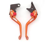 HPZPRPCEW for Suzuki GSXR1000 K1 K2 K3 K4 2001-2004 Adjustable Brake Clutch Lever Motorcycle Short Handle Grip(Orange,Short)