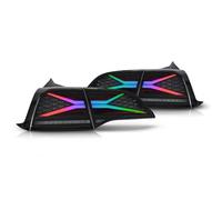 HPZPRPCEW For Tesla Model 3 Model Y 2019 2020 2021 2022 2023 LED Taillights Assembly Brake Reverse Dynamic Turn Signal T Style Car Tail Lamp(RGB Europe Version)