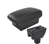 HPZPRPCEW For Toyota For Agya Armrest Box For Toyota For Agya For Wigo Car Armrest Central Storage Box Retrofit With USB Charging(B2 black line 3USB)