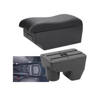 HPZPRPCEW For Toyota For Yaris Armrest For Toyota For Yaris Elegant Car Armrest Box 2021-2024 Car Storage Box Curved Surface Leather(A3 Black white 7USB)