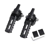 HPZPRPCEW For Triumph For Tiger 800 850 900 1050 1200 660 For Trident 660 Highway Front Foot Pegs Folding Footrests Footpegs Clamps(BLACK)