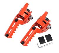 HPZPRPCEW For Triumph For Tiger 800 850 900 1050 1200 660 For Trident 660 Highway Front Foot Pegs Folding Footrests Footpegs Clamps(Orange)