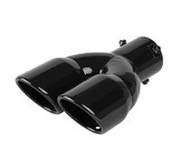 HPZPRPCEW For Universal 63mm Car Inlet Double-Barrel Rear Exhaust Tip Tail Pipe Muffler Carbon Black Outlet Stainless Steel Car Accessories(Burnt Blue straight)