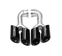 HPZPRPCEW For VW For Touareg Gasoline 2011 2012-2018 Tailpipe Exhaust Upgrade Sport Four Outlet Stainless Steel Tailpipe Muffler System(Black double layer)