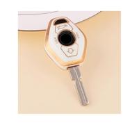 HPZPRPCEW For X5 E53 X3 F83 E46 E39 E38 E60 E63 E61 E64 Series 3 5 7 330i Z3 Z4 E85 E86 M5 325i TPU Car Key Case Cover Shell Fob(White Gold)