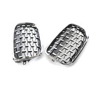 HPZPRPCEW For X5 E70 X6 E71 2007-2013 Car Grille Front Kidney Grill Diamond Style 51137157687 51137157688 51137185223(Silver)