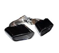 HPZPRPCEW For X5 F15 X6 F16 35i 3.0T 2014-2018 Sport Exhaust Upgrade MT Big Square Mouth 304 Stainless Steel Black Muffler Tip Nozzle(BLACK)