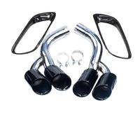 HPZPRPCEW For X6 E71 2008 2009 2010 2011 2012 2013 Exhaust Pipe Modification Quad Tail Pipe Tip Muffler Square Mouth Black Exhaust Hood(BLACK,Round)