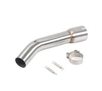 HPZPRPCEW For Y&amaha For Fazer FZ1 FZ1N FZ1000 FZ 1 1N 1000 2006 2007-2015 Motorcycle Exhaust Middle Link Pipe Slip On Muffler Pipe Escape(Silver)