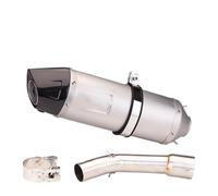 HPZPRPCEW For Y&amaha For Fazer FZ1 FZ1N FZ1000 FZ 1 1N 1000 2006-2015 Motorcycle Exhaust Middle Link Pipe Slip On Muffler Pipe Escape(Style C)