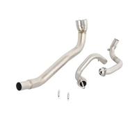 HPZPRPCEW For Y&amaha For Tenere 700 Rally Edition 2019-2024 Motorcycle Exhaust Titanium Front Section Stainless Steel Front Section Connecting(Stainless Steel B)