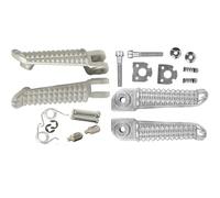 HPZPRPCEW For Y&amaha YZF R1 R6 YZFR1 2002-2011 For YZFR6 2003 2004 2005 2006 2007 2008 2009-2012 Motorcycle Front Rear Footrests Foot Pegs(WHITE,Front Rear)