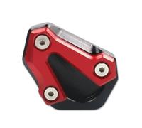 HPZPRPCEW For Yamaha YZF-R6 YZFR6 2006-2016 Motorcycle CNC Kickstand Foot Side Stand Extension Pad Support Plate Enlarge(RED)