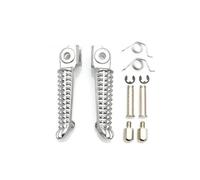HPZPRPCEW Front Rear Footrest For Y&amaha R1 R6 FZ6 XJ6 FZ8 FZ1 Motorcycle Foot Rests Pedal Accessories(Silvery,Front)