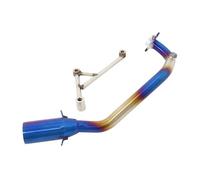 HPZPRPCEW Full System Modified GP Moto Escape Stainless Steel Motorcycle Exhaust Front Middle Link Pipe For SYM DRG BT DRG158 DRG 158(Blue)