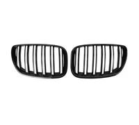 HPZPRPCEW Matte Black Double Line Style Front Bumper Racing Grilles For SUV X5 E53 1999-2003 Glossy Dual Slats Upper Grill(Glossy black)