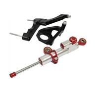 HPZPRPCEW Motorcycle Adjustable Steering Damper Stabilizer Bracket Holder Full Set For Suzuki GSXR 600/750 K1 K4 2001 2002-2005(Silver 1)