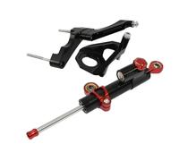 HPZPRPCEW Motorcycle Adjustable Steering Damper Stabilizer Bracket Holder Full Set For Suzuki GSXR 600/750 K1 K4 2001 2002-2005(BLACK)