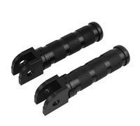 HPZPRPCEW Motorcycle CNC Aluminum 1 Pair Retro Footrests Foot Pegs Pedals Universal For Dax For Monkey For Bike ATV(BLACK)