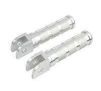 HPZPRPCEW Motorcycle CNC Aluminum 1 Pair Retro Footrests Foot Pegs Pedals Universal For Dax For Monkey For Bike ATV(Silver)