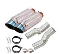 HPZPRPCEW Motorcycle Exhaust Escape Modify Double Middle Link Pipe Muffler Moto Slip On For Suzuki For Hayabusa GSXR1300 GSXR 1300 2021 2022 2023(Style B)