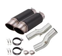 HPZPRPCEW Motorcycle Exhaust Escape Modify Double Middle Link Pipe Muffler Moto Slip On For Suzuki For Hayabusa GSXR1300 GSXR 1300 2021 2022 2023(Style F)