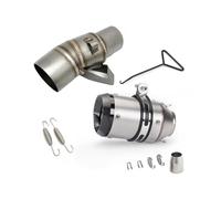 HPZPRPCEW Motorcycle Exhaust Muffler Pipe Middle Pipe Tube Exhaust Connector 51mm Tailpipe For XADV 750 Stainless Steel Modified Accessories(Style B)