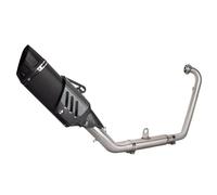 HPZPRPCEW Motorcycle Exhaust System Escape Modified Front Middle Link Pipe Slip On For CFMoto NK 250 250NK NK250 300sr NK300(BLACK)