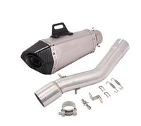 HPZPRPCEW Motorcycle Exhaust System Escape Muffler With Mid Link Pipe Removable DB Killer Slip On For Voge 500DS 500R LX500DS 2019 2020(Style B)