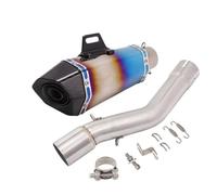 HPZPRPCEW Motorcycle Exhaust System Escape Muffler With Mid Link Pipe Removable DB Killer Slip On For Voge 500DS 500R LX500DS 2019 2020(Style H)