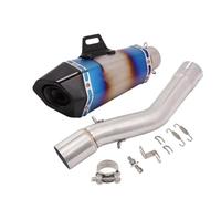 HPZPRPCEW Motorcycle Exhaust System Escape Muffler With Mid Link Pipe Removable DB Killer Slip On For Voge 500DS 500R LX500DS 2019 2020(Style G)