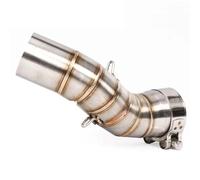 HPZPRPCEW Motorcycle Exhuast Middle Link Pipe Escape Adapter 51mm Connect Pipe For Kawasaki Z900 2017-2021 Z900E Z900 A1 A2 2017-2023(Silver)