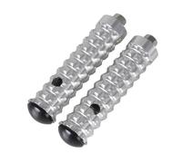 HPZPRPCEW Motorcycle Footrest Efficient Anti Slip Rearset Footrests Foot Rest Motorbike Rear Footpegs Thread Rear Set Pedals(Silver)