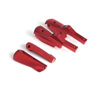 HPZPRPCEW Motorcycle Passenger Rear Footrests Foot Peg Extended Footpegs Accessories For Vespa GT 60 GTS GTV 125 150 200 250 300 300ie(RED,SET)