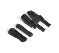 HPZPRPCEW Motorcycle Passenger Rear Footrests Foot Peg Extended Footpegs Accessories For Vespa GT 60 GTS GTV 125 150 200 250 300 300ie(BLACK,SET)