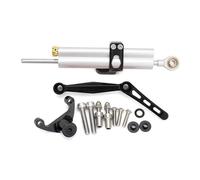 HPZPRPCEW Motorcycle Steering Stabilizer Damper Bracket Kit Mount Support For Ducati For Monster 950 937 2021 2022 2023(Silver+Black)
