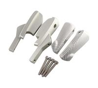 HPZPRPCEW Passenger Rear Footrests Foot Peg Extensions Extended Footpegs For Vespa GT 125 200 GTV 125 200 300 GTS 300ie GTS 150 GTS 250(Silver)