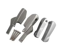 HPZPRPCEW Passenger Rear Footrests Foot Peg Extensions Extended Footpegs For Vespa GT 125 200 GTV 125 200 300 GTS 300ie GTS 150 GTS 250(Dark Grey)